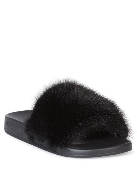 givenchy mink slippers|Givenchy slides for sale.